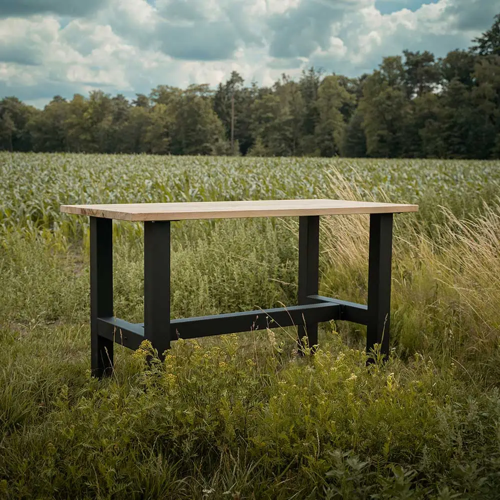 Industrial Bar Table - Ash Wood - Image 5