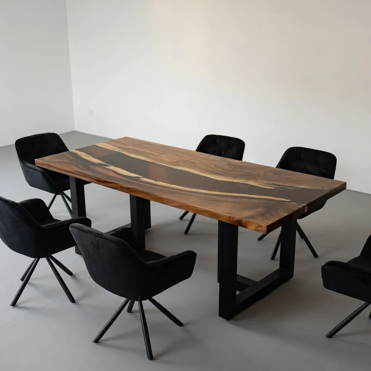 Epoxy resin table - brown - Image 2