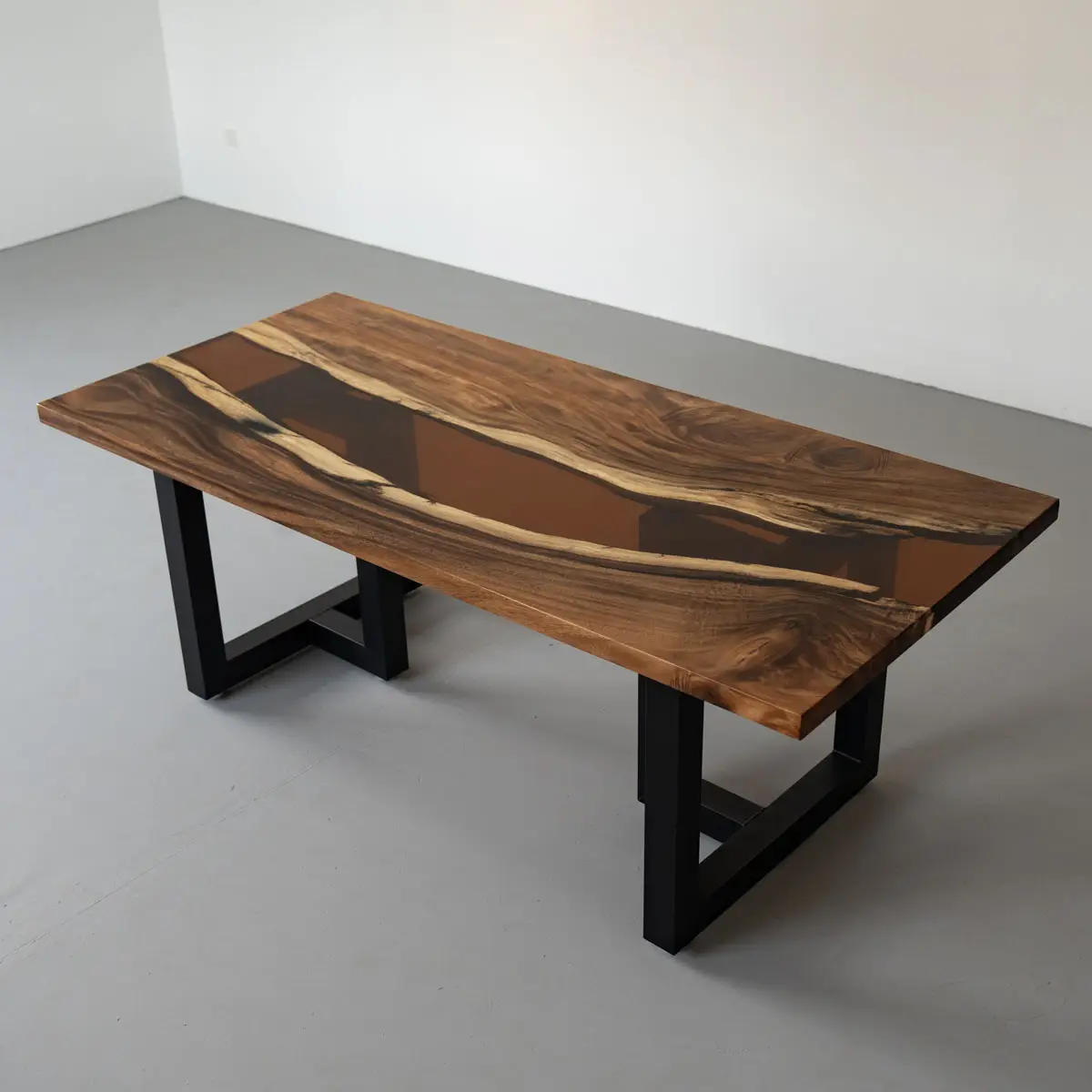 Epoxy resin table - brown - Image 8