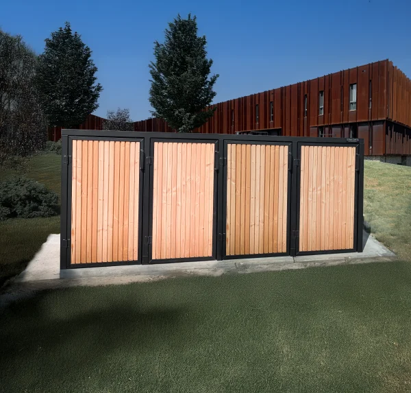 Containerbox für 4 Mülltonnen – Rhombus Edition